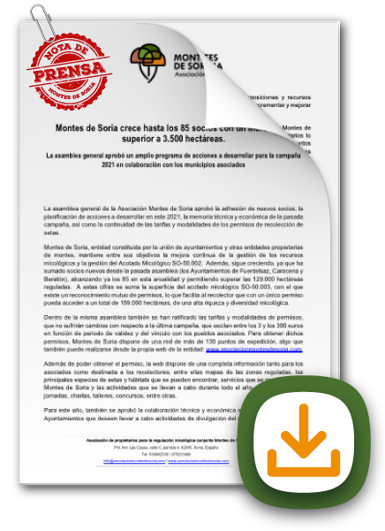 Montes de Soria crece hasta los 85 socios nota de prensa