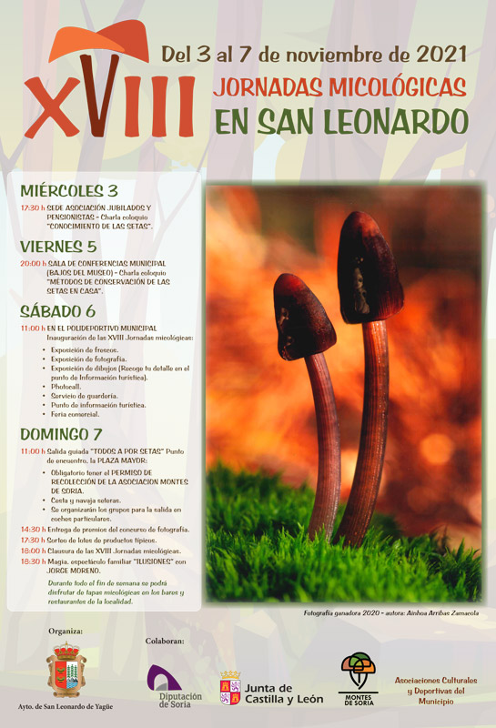 Jornadas Micológicas San Leonardo de Yagüe 2021 cartel